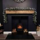 Samuel Alexander 2.7M Snowy Plain Green Christmas Garland With 200 Tipped Christmas Garland Decoration Xmas Garlands Decoration For Stairs, Fireplaces