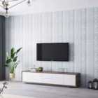 Garden Sanctuary 500Cm X 45Cm Flower Textured Pvc Wallpaper Roll - Sliver