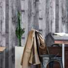 Garden Sanctuary Pvc Self-adhesive Industrial Wood Plank Wallpaper