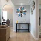 Garden Sanctuary 55Cm Leaf-shaped Novelty Large Silent Metal Wall Clock