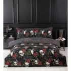 Rapport Home Skulls & Roses Microfibre Duvet Set King Multi