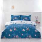 Rapport Home Hummingbird Microfibre Duvet Set King Blue