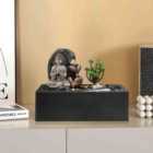 Garden Sanctuary Buddha Zen With Succulent Tabletop Fountain