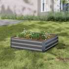 Garden Sanctuary Galvanized Steel Raised Flower Bed