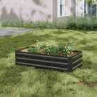 Garden Sanctuary 100X60Cm Galvanized Steel Square Garden Bed Planter Box