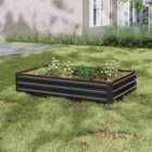 Garden Sanctuary Square Galvanized Steel Garden Bed