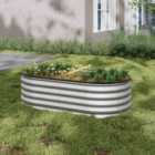 Garden Sanctuary Galvanized Steel Oval Raised Garden Bed