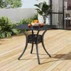 Garden Sanctuary Square Outdoor Dining Table With Parasol Hole