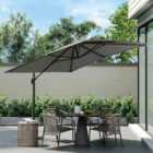 Garden Sanctuary Dark Grey 2.5M Cantilever Parasol