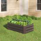 Garden Sanctuary 100x60m Galvanized Steel Square Garden Bed Planter Box