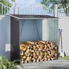 Garden Sanctuary 5 X 2.5Fts Steel Firewood Log Store Garden Storage Shed