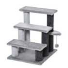 Pawhut Pet 3-step Stairs W/ Scratching Posts, Platforms