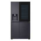 LG Instaview GSXE91EVAD American Style Smart Fridge Freezer - Essence Black Steel - D Rated