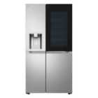LG Instaview GSXE91BSAD American Style Smart Fridge Freezer - Brushed Steel - D Rated