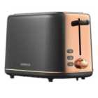Kenwood 2 Slice Abbey Lux Black Toaster Grey/ Rose Gold