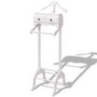 vidaXL Clothing Rack With Cabinet Wood White