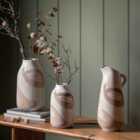 Gallery Direct Raleigh Pitcher Vase Reactive Whtebrown 175x160x370mm