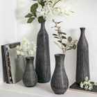 Gallery Direct Arya Bottle Vase Medium Antique Grey 120x120x450mm