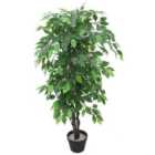 Artificial Ficus Tree Plant Green Bushy Ficus 120Cm