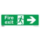 Sealey SS24P10 Safety Sign - Fire Exit (right) - Rigid Plastic - Pack Of 10