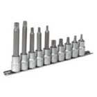 Sealey AK6215 Spline Socket Bit Set 10Pc 1/2"sq Drive