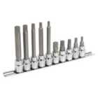 Sealey AK6216 Spline Socket Bit Set 10Pc 3/8"sq Drive