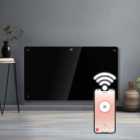 Futura 1500W Black Glass Electric Panel Heater Wifi Wall Mounted
