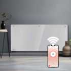 Futura 2000W White Glass Electric Panel Heater Wifi Wall Mounted