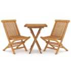 vidaXL 3 Piece Garden Dining Set Solid Wood Teak