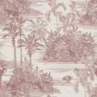 Muriva Tropical Toile Red Wallpaper