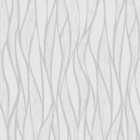 Muriva Hudson Wave Grey Wallpaper