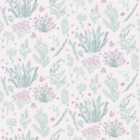 Muriva Wild Meadow Pink & Green Wallpaper