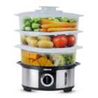 Geepas 3-tier Food Steamer, 12L Capacity 75 Minutes Timer & 1000W