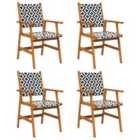 vidaXL Garden Chairs 4 pcs Solid Acacia Wood