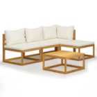vidaXL 5 Piece Garden Lounge Set with Cushions Solid Wood Acacia (UK/IE/FI/NO only)