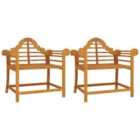 vidaXL Garden Chairs 2 pcs 91x62x94 cm Solid Wood Teak