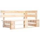 vidaXL Garden Pallet Corner Bench Wood