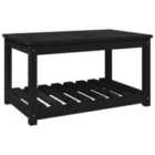 vidaXL Garden Table Black 82.5x50.5x45 cm Solid Wood Pine