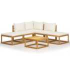 vidaXL 6 Piece Garden Lounge Set with Cushions Solid Wood Acacia (UK/IE/FI/NO only)
