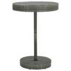 vidaXL Garden Table Grey 75.5x106 cm Poly Rattan