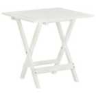 vidaXL Bistro Table White 46x46x47 cm Solid Acacia Wood