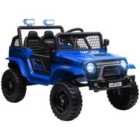 AIYAPLAY Kids Ride On Car, 12V Electric Truck w/ Suspension - Blue