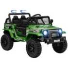 AIYAPLAY Kids Ride On Car, 12V Electric Truck w/ Suspension - Green