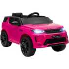 AIYAPLAY Land Rover Licensed Kids Electric Car w/ Remote Music - Pink