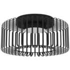 Eglo Ginestrone-Z Steel Ceiling Light - Black
