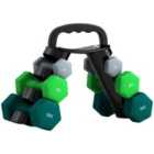 SPORTNOW Dumbbells Set with Carry Storage Rack, 2 x 1kg, 2 x 3kg, 2 x 5kg
