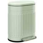 HOMCOM 20L Pedal Bin, Metal Kitchen Bin with Soft-close Lid, Light Green