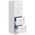 HOMCOM 4 Drawer File Cabinet Locking Filing Cabinet for A4, Ash Wood-Effect