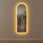 HOMCOM Full Length Wall Mirror with Lights Dimming and 3 Colour Adjustable