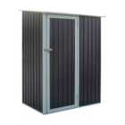 Rowlinson Trentvale 5X3 Metal Pent Shed Dark Grey With Assembly